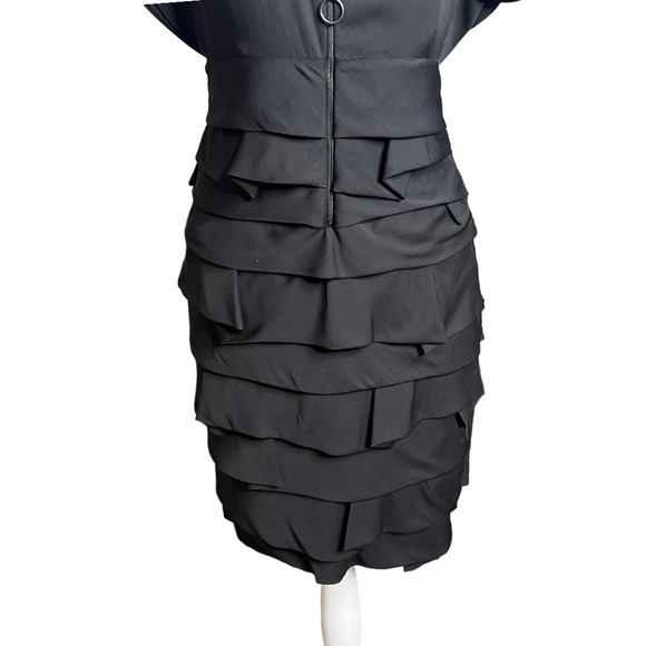 Robert Rodriguez Ruffle Zip Front Sleeveless Mini Dress sz 0 Bodycon - Picture 4 of 15